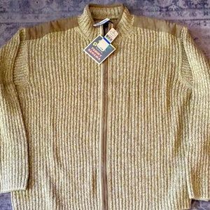 Tommy Bahama XL Zip Front Cardigan Cable Knit Sweater